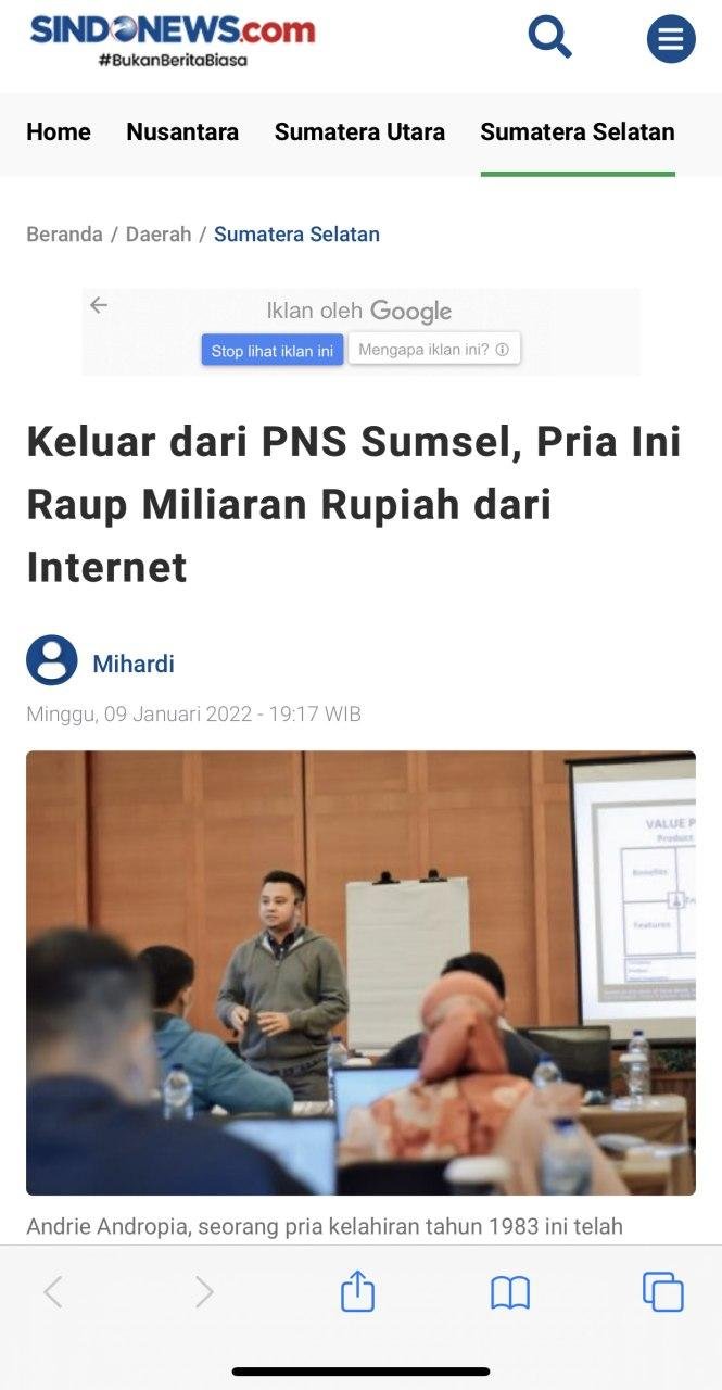 MEDIA sindonews2 Mas Andre PNS